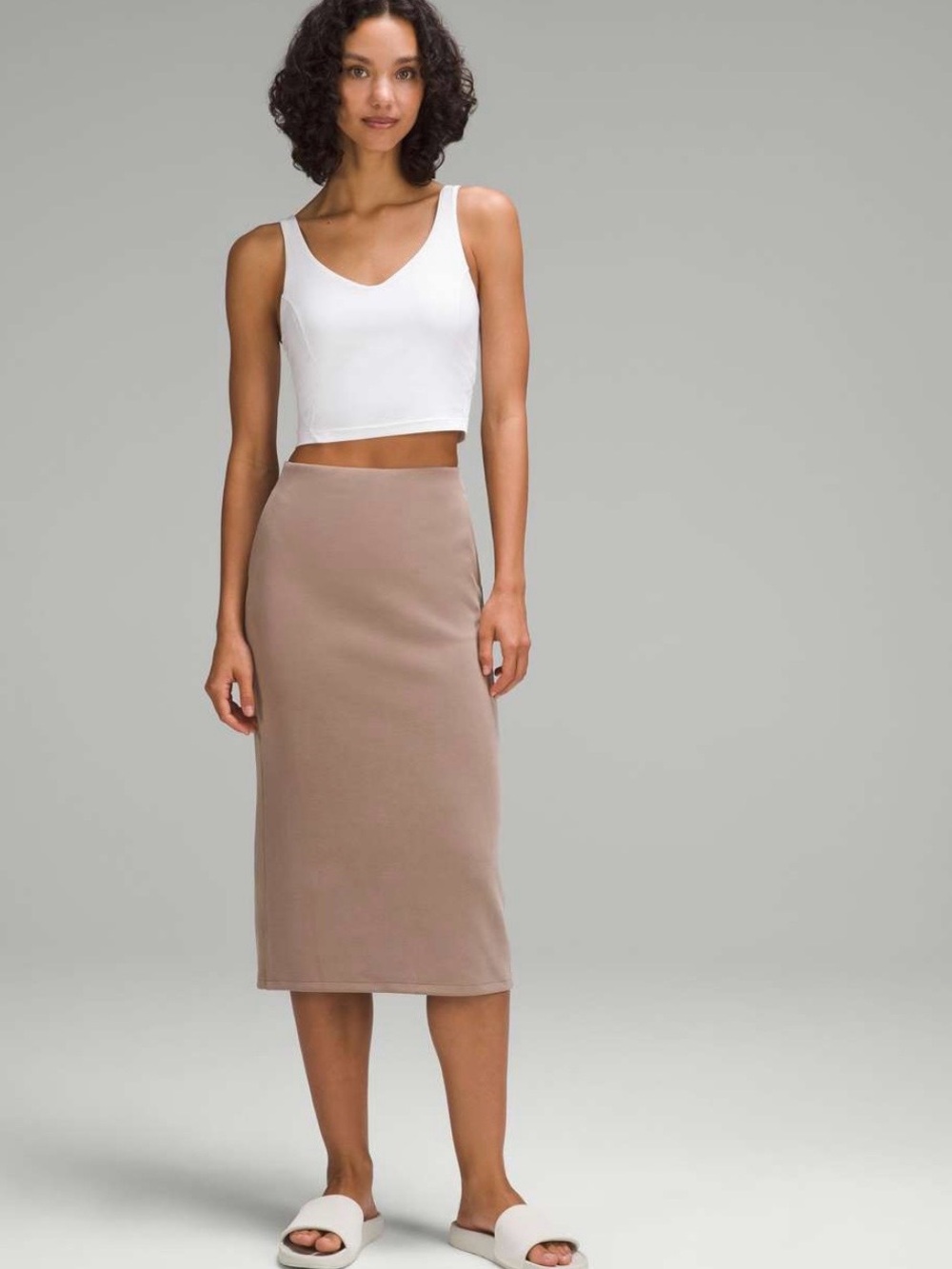 lululemon athletica Stretch Midi Skirt in Taupe